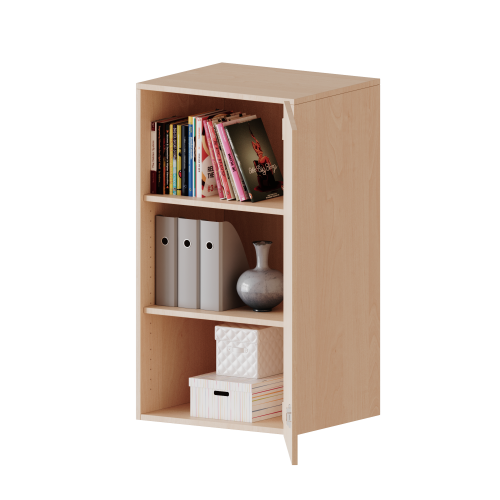 Aufsatzschrank, 3 Ordnerhöhen - Serie evo180 B/H/T: 60x108x60 cm, 1 Tür, abschließbar, Tür öffnet nach rechts