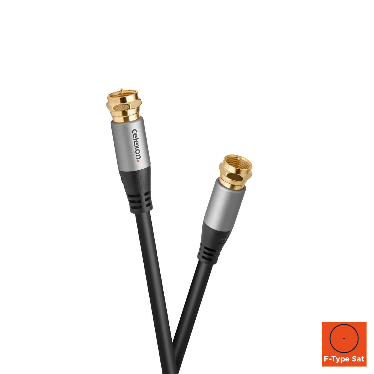 celexon F-Stecker Sat Antennenkabel 1,0m - Professional Line