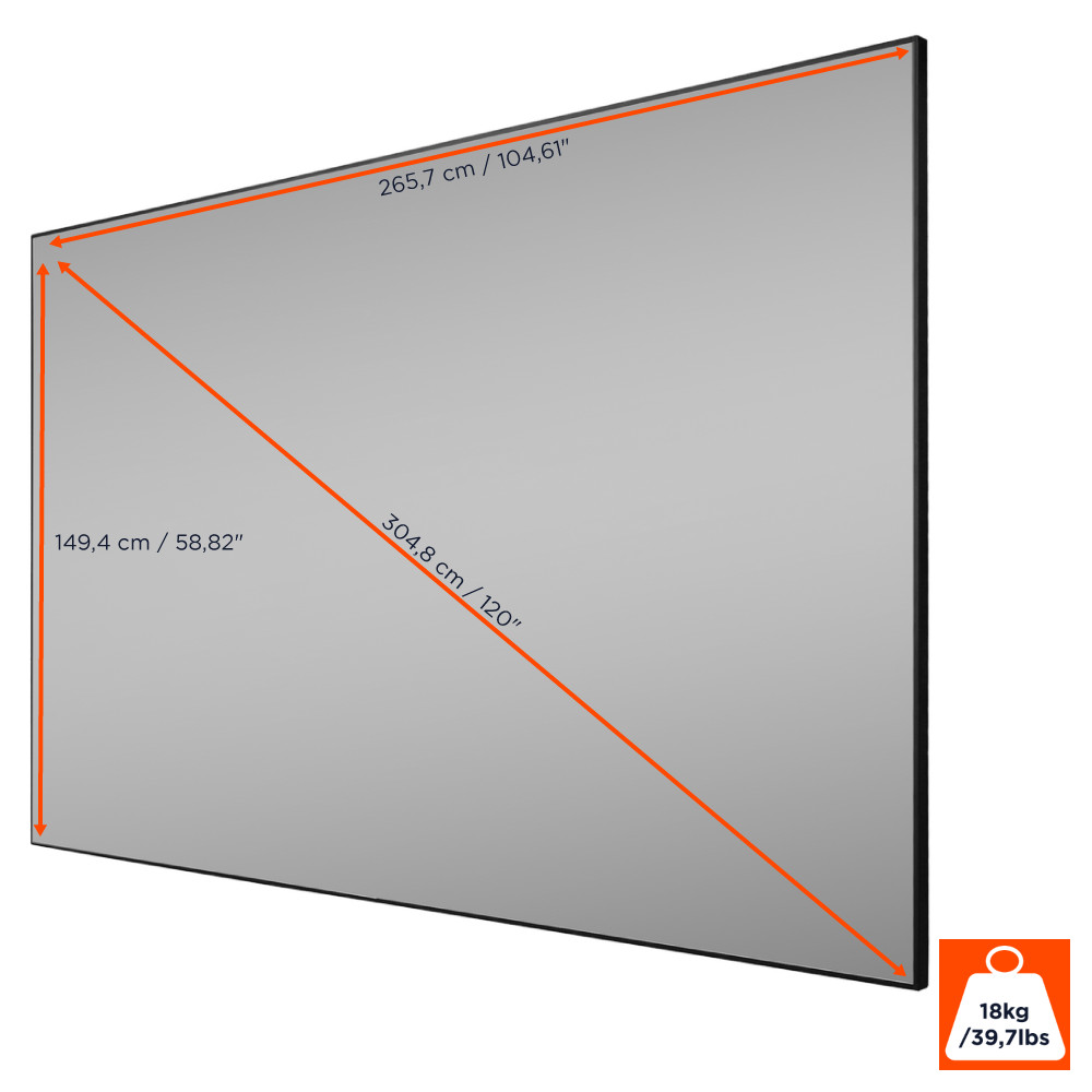 celexon CLR HomeCinema UST Hochkontrast-Rahmenleinwand V2.0 120"
