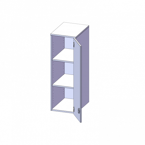 Aufsatzschrank für ErgoTray Serie, 3 Ordnerhöhe - Serie evo180 B/H/T: 36,1x108x60 cm, 1 Tür, Tür öffnet rechts