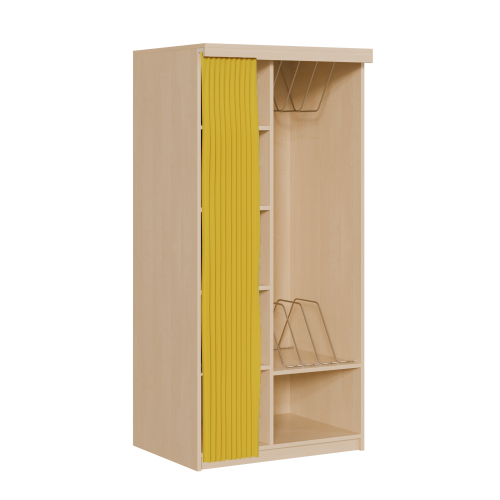 Liegepolsterregal mit Vorhang für 130-150 cm lange Polster, mit Fächern B/H/T: 90x190x72 cm, für bis zu 5 Matratzen, Bettwäschefächer, in Korpusbauweise