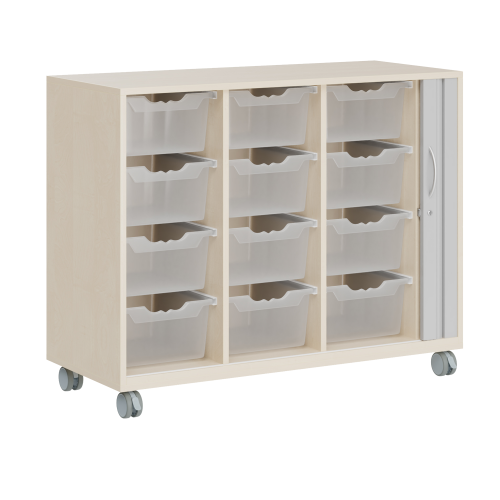 Ergo Tray Sideboard Serie CSRF 3 mit Rollotür B/H/T: 117,9x84,8x50 cm, auf Standfüßen, 24 flache Ergotray-Boxen