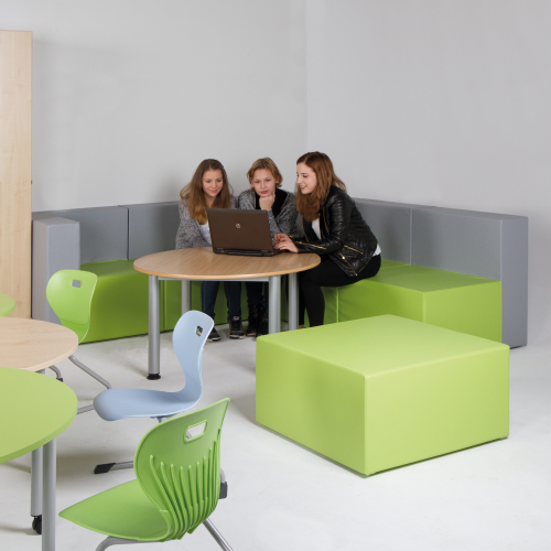 CUBE "Big Sofa" Set bestehend aus 6 Teilen, schwer entflammbar B/H/T: 225 x 75/40 x 75 cm, Sitzhöhe 40cm, Kunstleder schwer entflammbar