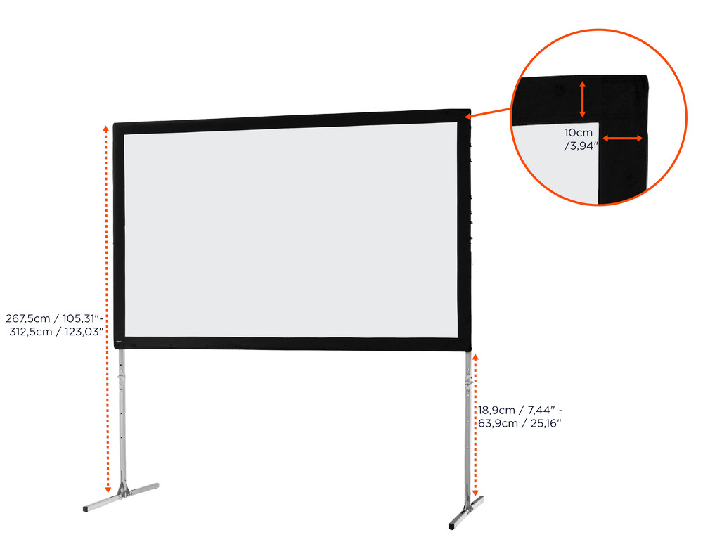 celexon Faltrahmen Leinwand Mobil Expert 366 x 229 cm, Frontprojektion
