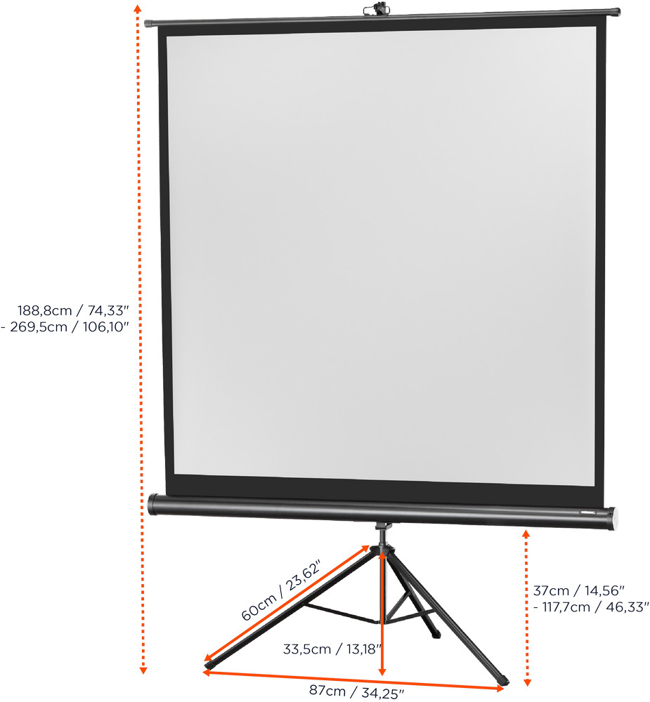 celexon Stativleinwand Economy 133 x 133 cm