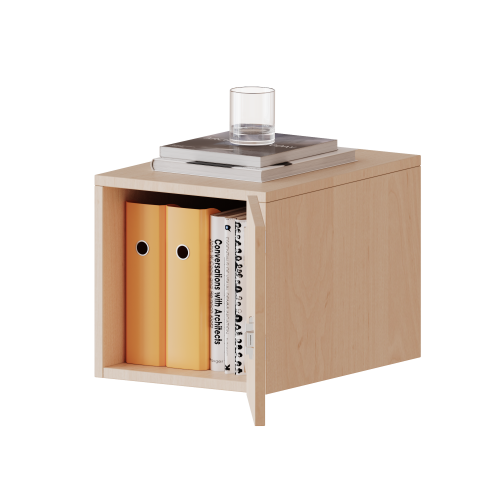 Aufsatzschrank für ErgoTray Serie, 1 Ordnerhöhe - Serie evo180 B/H/T: 36,1x36x60 cm, 1 Tür, Tür öffnet rechts