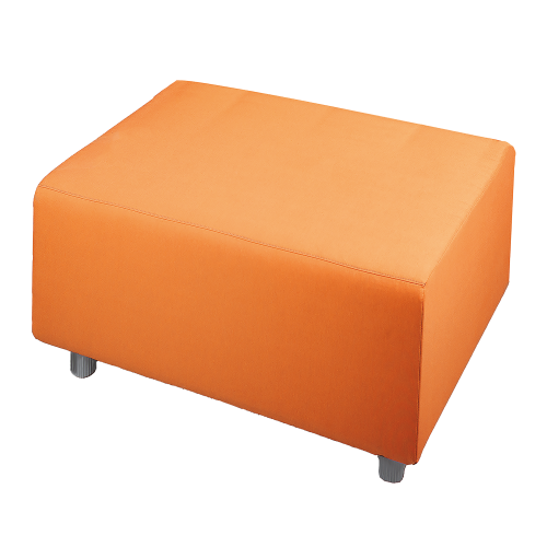 Hocker mit Stoffbezug, Sitzhöhe 43 cm als 1-Sitzer, B/H/T: 70x43x72 cm, Stoff schwer entflammbar