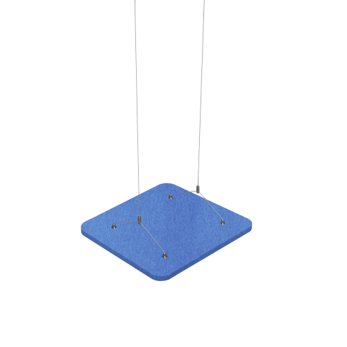 Akustikelement AKUSTIX Cumulos B/H/T: 60x60x1,8 cm, PET Deckenfliese, Blau