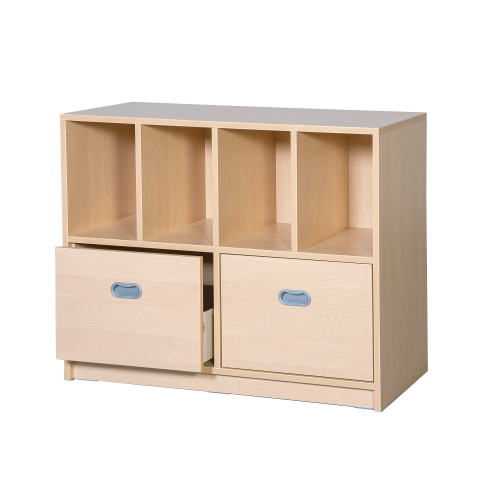 Korpus-Schrank B/H/T: 102x80x40 cm, 2 hohe Dekorschübe, 4 Fächer