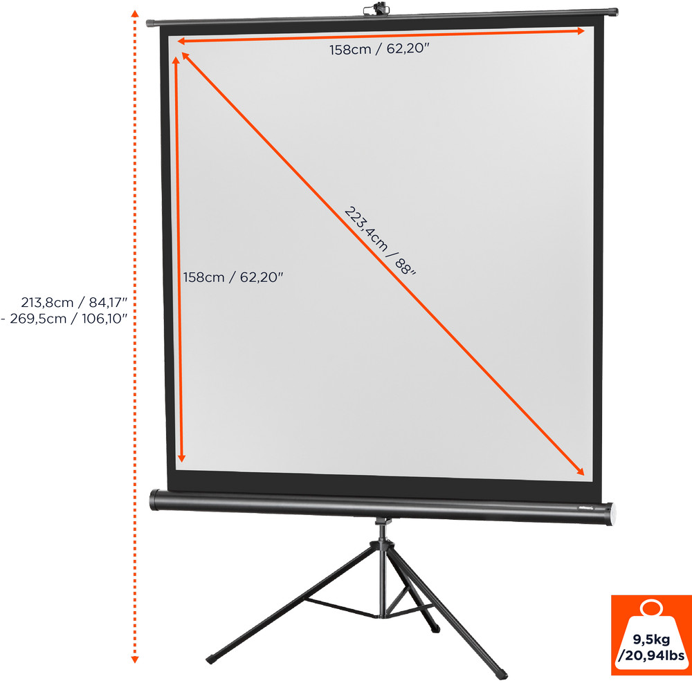 celexon Stativleinwand Economy 158 x 158 cm