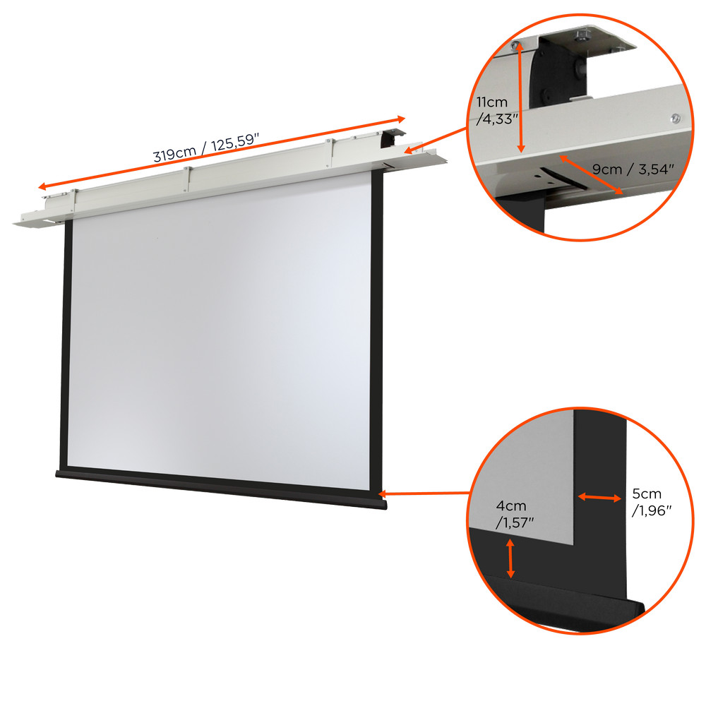 celexon Deckeneinbau Leinwand Motor Expert 300 x 225 cm