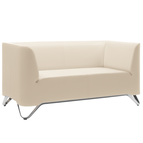 BOXIT 3er Designer Sofa mit Armlehnen B/H/T: 225x74x75 cm, Gestellfarbe Holz, Bezug Stoff