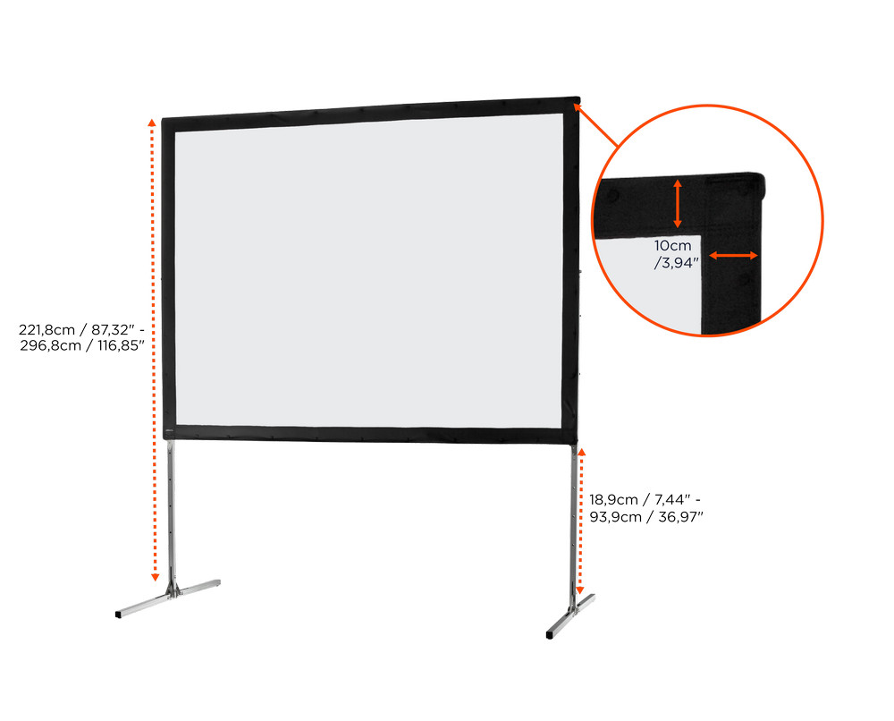 celexon Faltrahmen Leinwand Mobil Expert 244 x 183cm, Frontprojektion