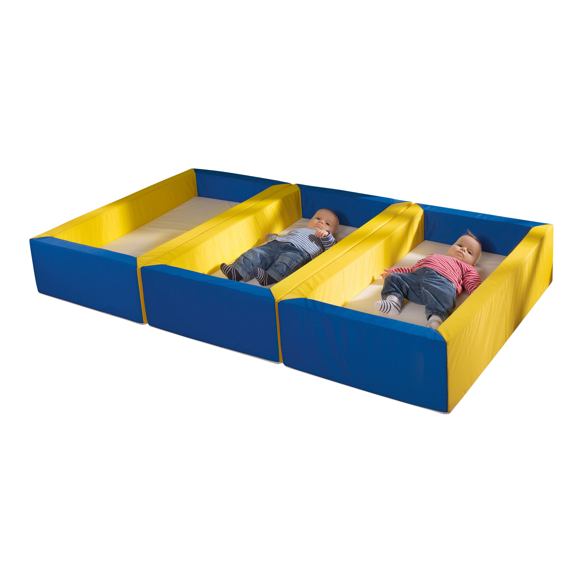 stapelbares Schaumstoffkinderbett B/H/T: 64x25x114 cm, Kunstleder