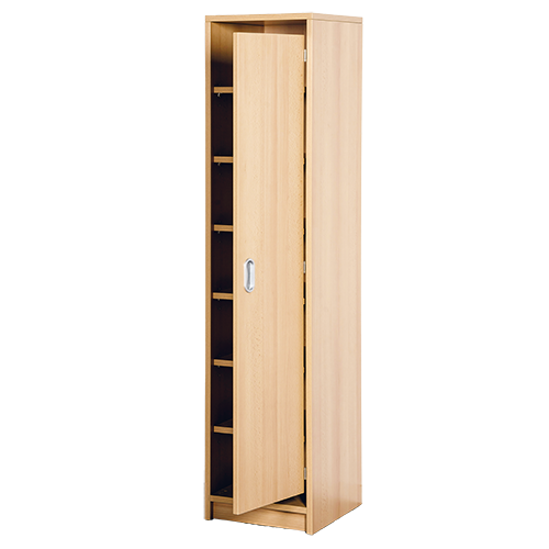 Beistellschrank mit 7 Fächern B/H/T: 36x158x40 cm, mit 6 Einlegeböden, verkürzte Tür rechts