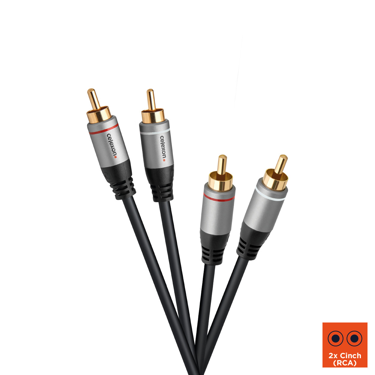 celexon 2x Cinch Stereo Audiokabel 1,5m - Professional Line