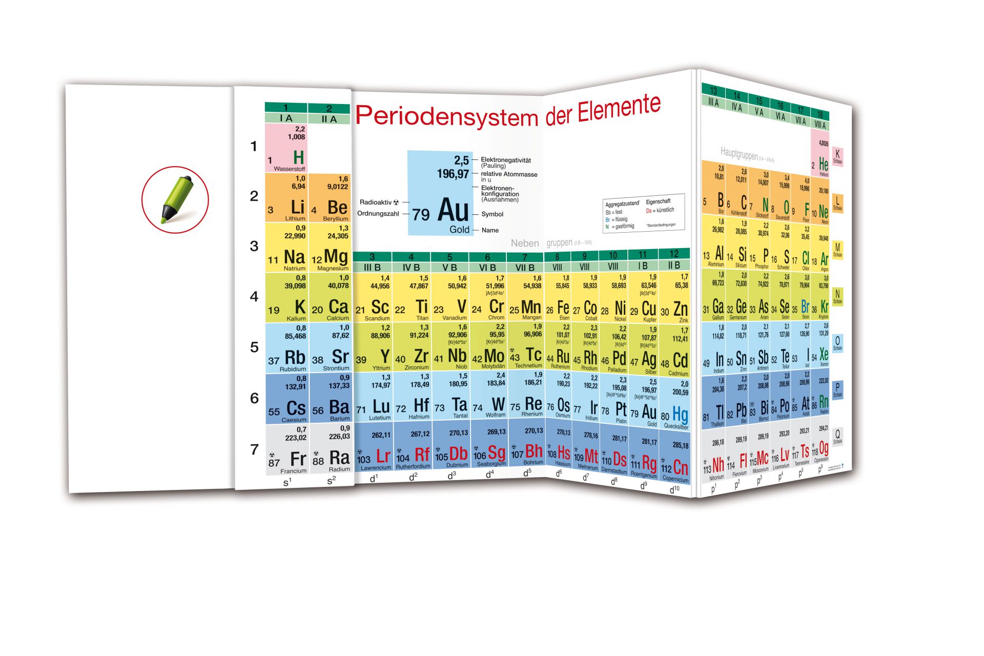 Blume Periodensystem Der Elemente Wandklapptafel Für Lehre An Schule ...